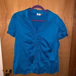 Blue button down shirt